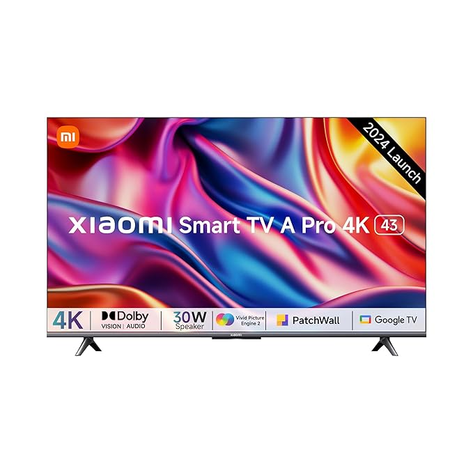 Xiaomi 108 cm (43 inches) A Pro 4K Dolby Vision Smart Google