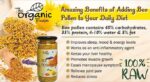 The Organic Fusion Natural Bee Pollen Granules|100% Raw Natural Bee Pollen (500Gms) Pack Of 2X250Gms